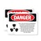 Signmission Radiation & Laser Sign, 7 in H x 10 in W, Plastic, Rectangle OS-2PACK-DS-P-710-L-2527 - alternate 1
